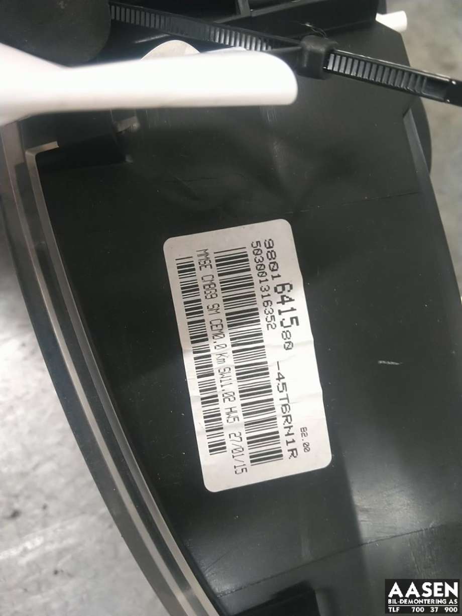 Instrumentpanel til Peugeot Partner 2015-2019 (Type II, Fase 2)  (98 016 415 80|)