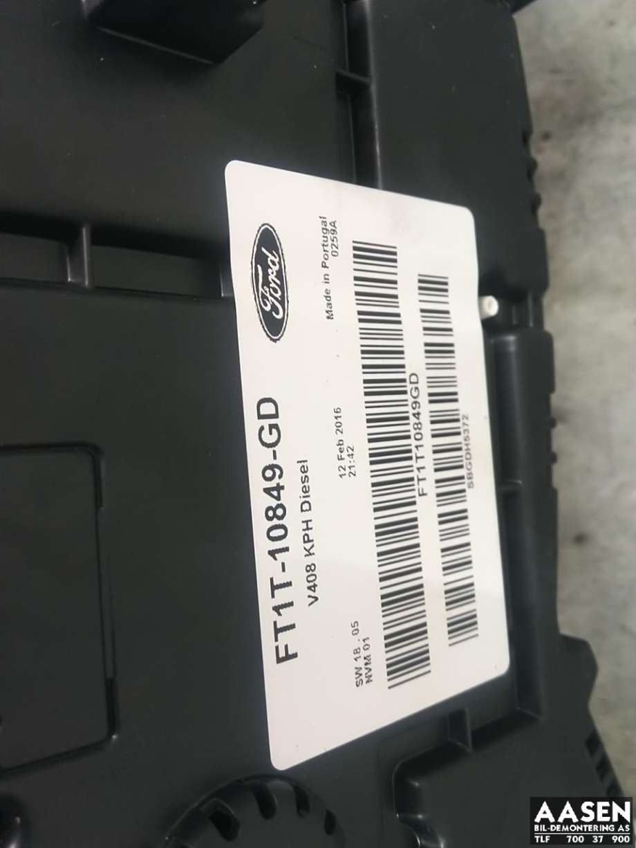 Instrumentpanel til Ford Transit Connect 2013-2018 Type II, Fase 1  (2005173|FT1T-10849-GF|FT1T-10849-GD)