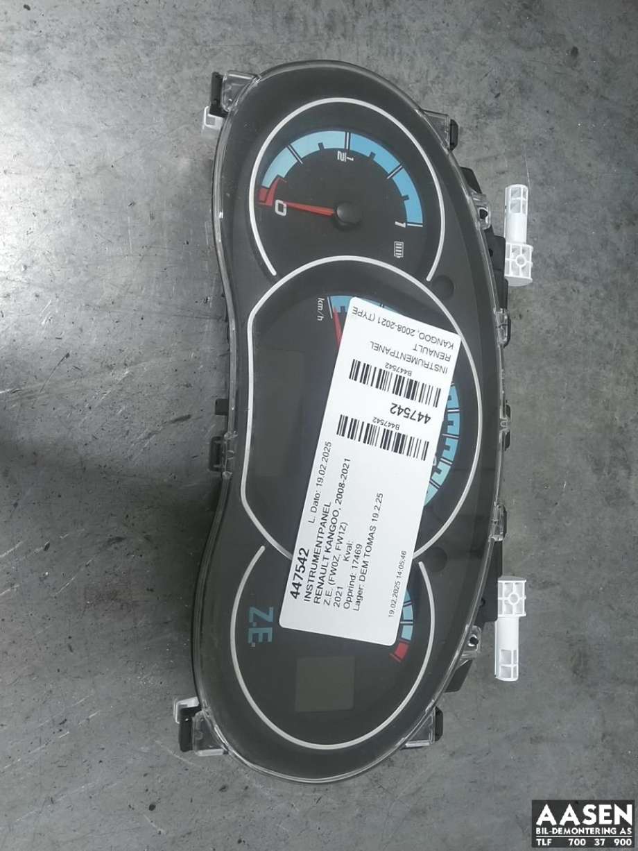 Instrumentpanel til Renault Kangoo, 2008-2021 (Type II)  (P248101779R)