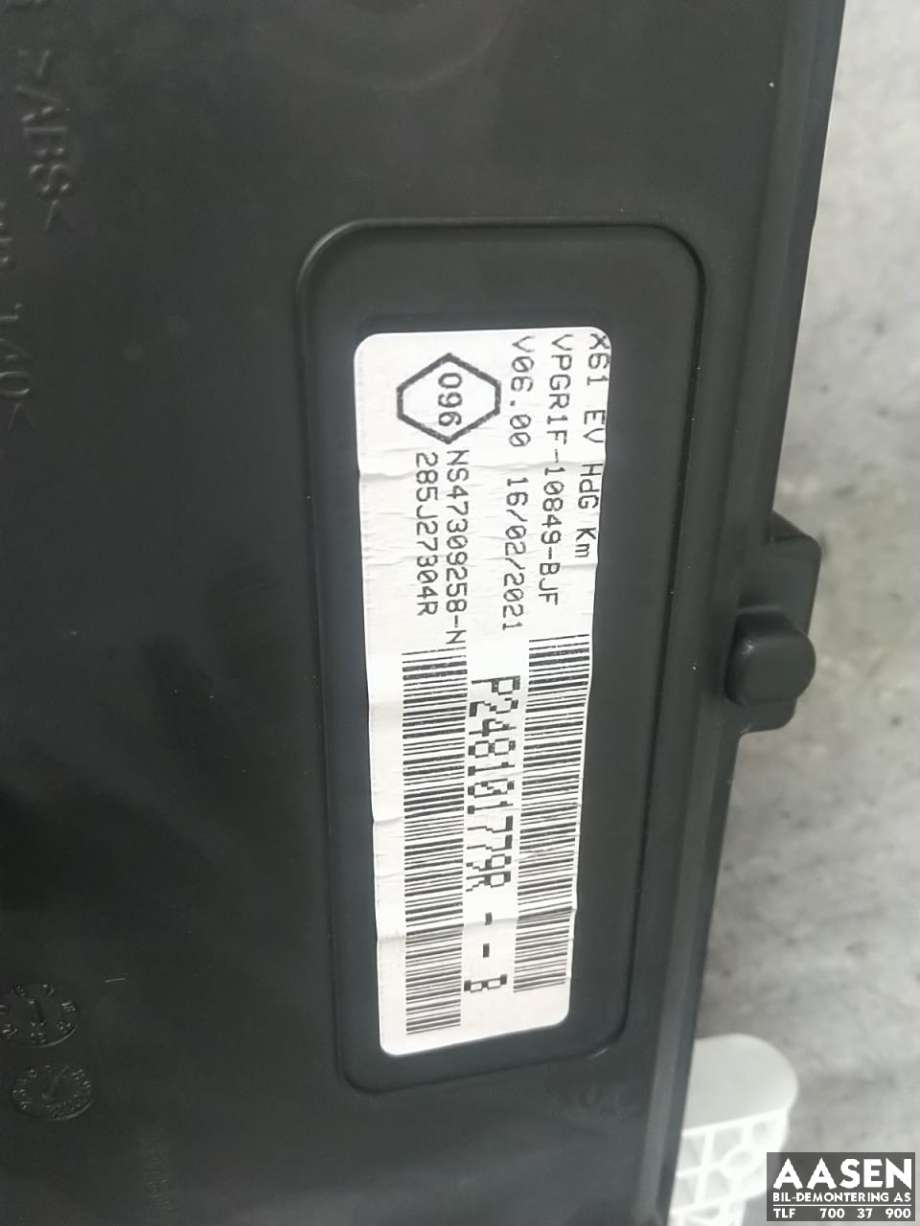 Instrumentpanel til Renault Kangoo 2008-2021 (Type II) (P248101779R|285J27304R|)