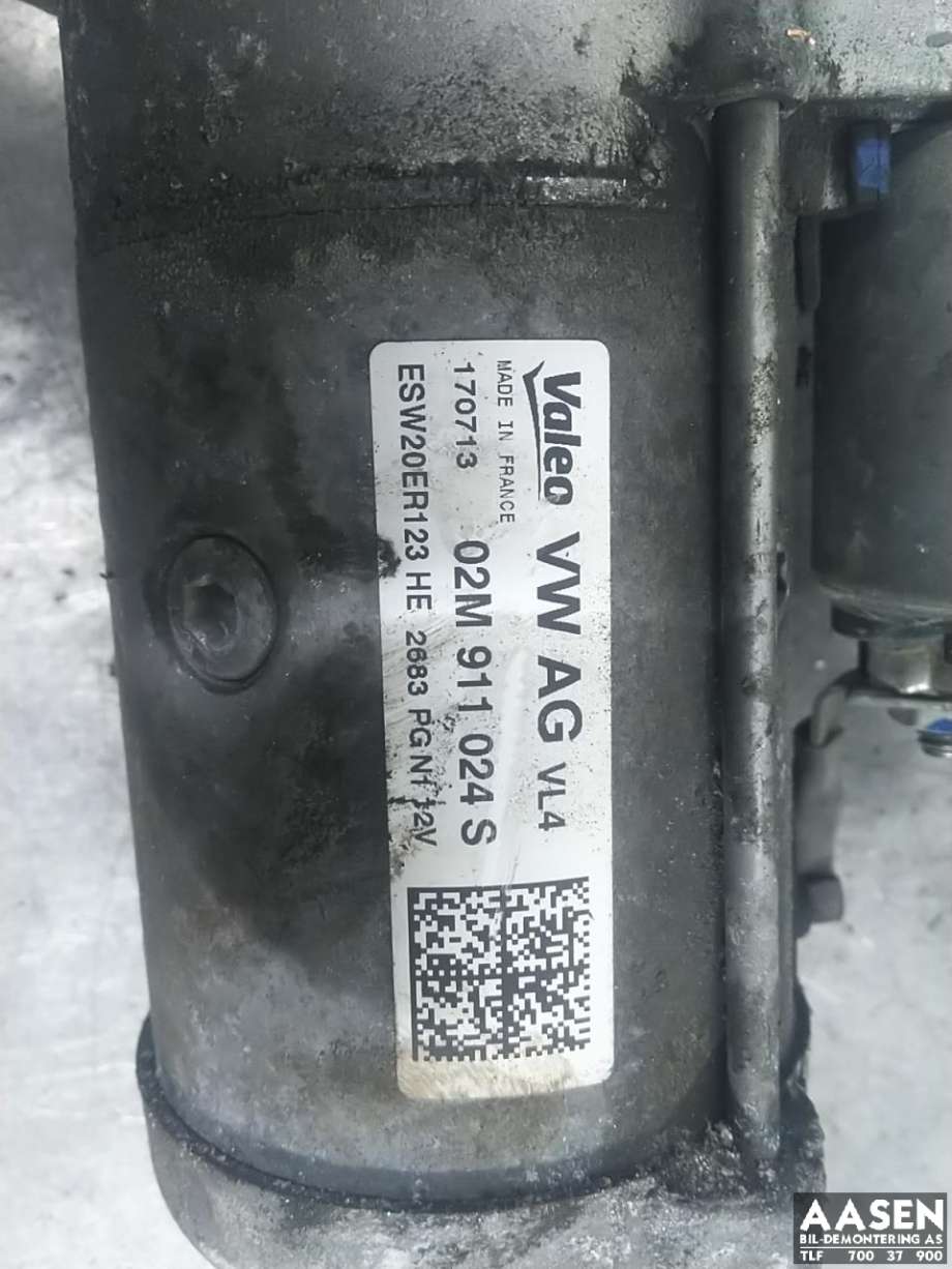 Starter diesel til Škoda Octavia 2013-2016 (Type III, Fase 1)  (02M 911 024 S|02M 911 024 B|02M 911 024 SX)