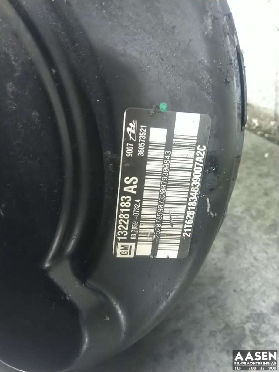 Bremsekraft-forsterker til Opel Insignia A 2009-2014  (13286439|13228183|)