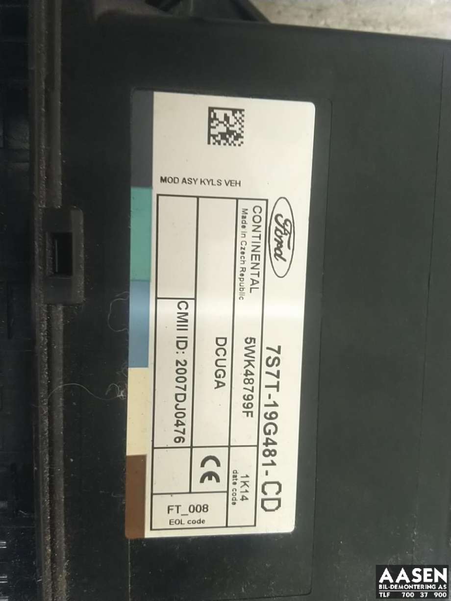 Styreenhet sentrallås til Ford S-Max 2010-2015 (Type I, Fase 2)  (7S7T-19G481-CD|1796482|)