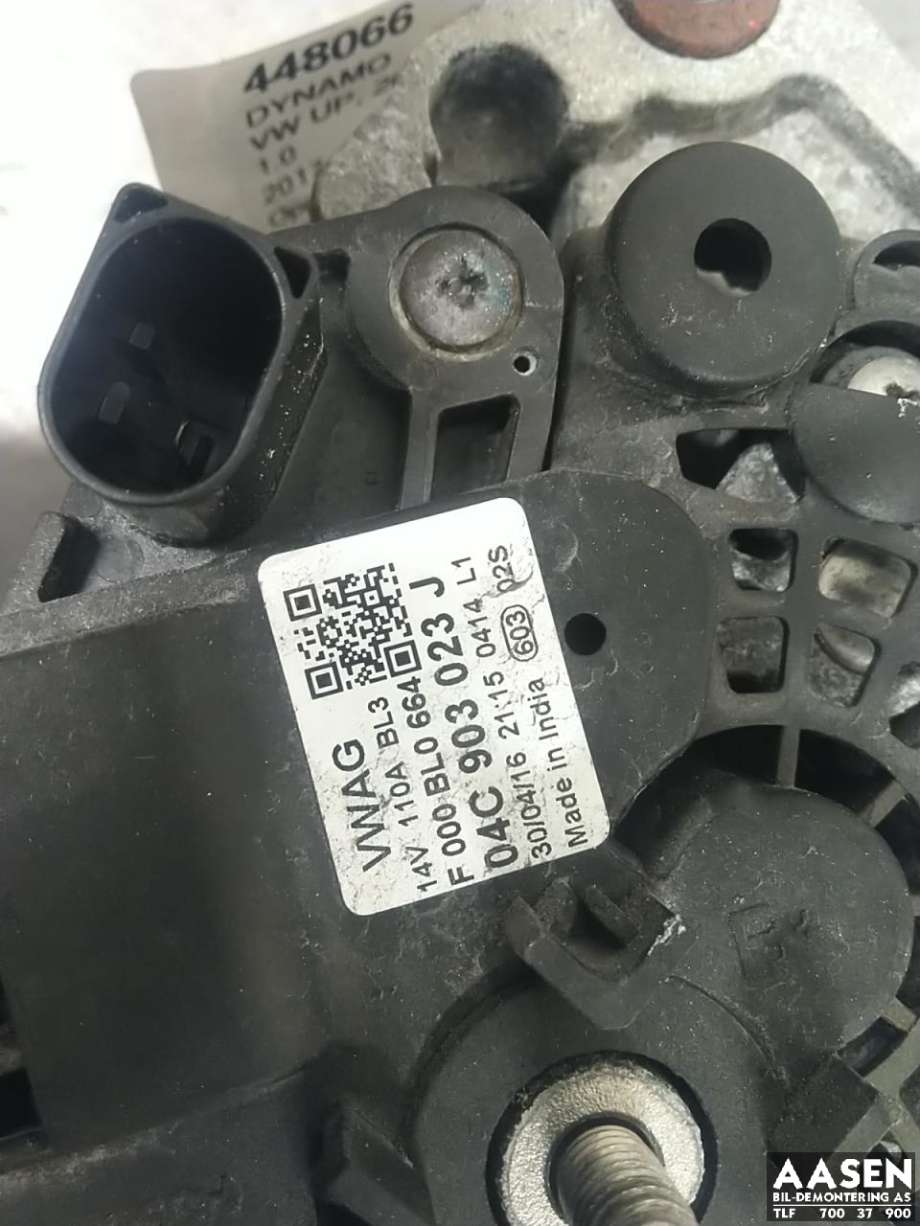 Dynamo til VW Up 2012-2019  (04C 903 023 J|04C 903 023 JX|)