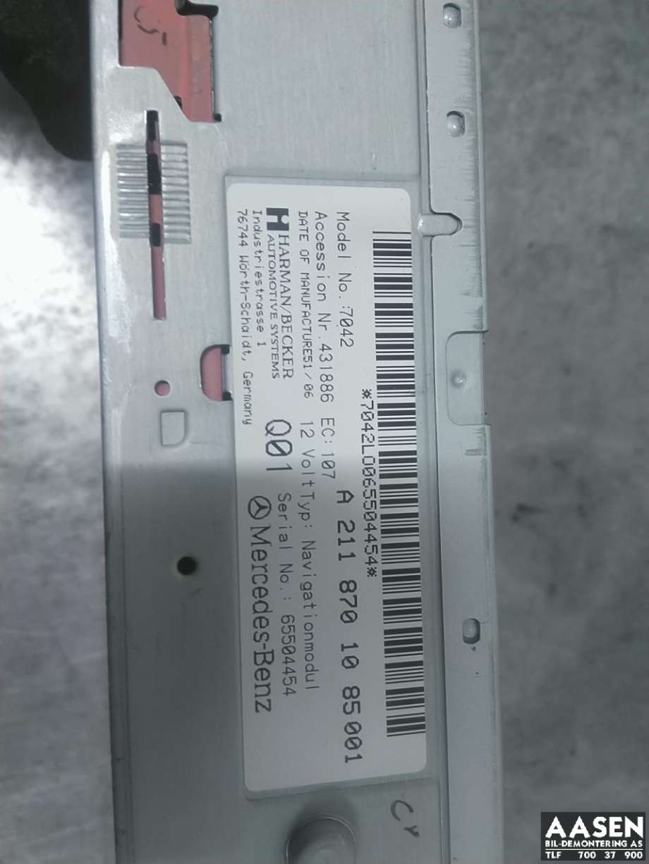 Bilstereo navigasjon spiller til Mercedes E-Klasse 2006-2009 (Fase 2) (W211) (W211)