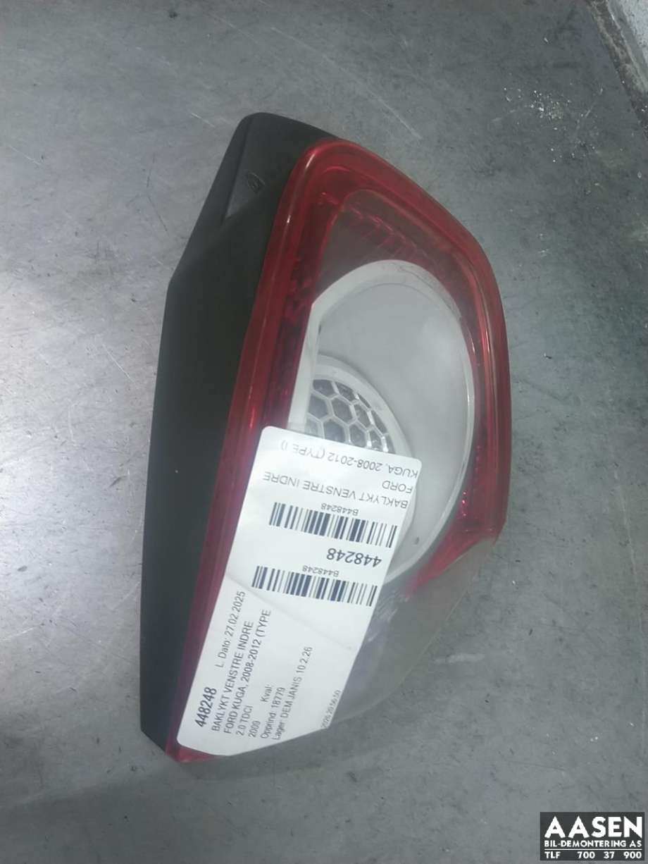 Baklykt venstre indre til Ford Kuga, 2008-2012 (Type I)  (1545445)