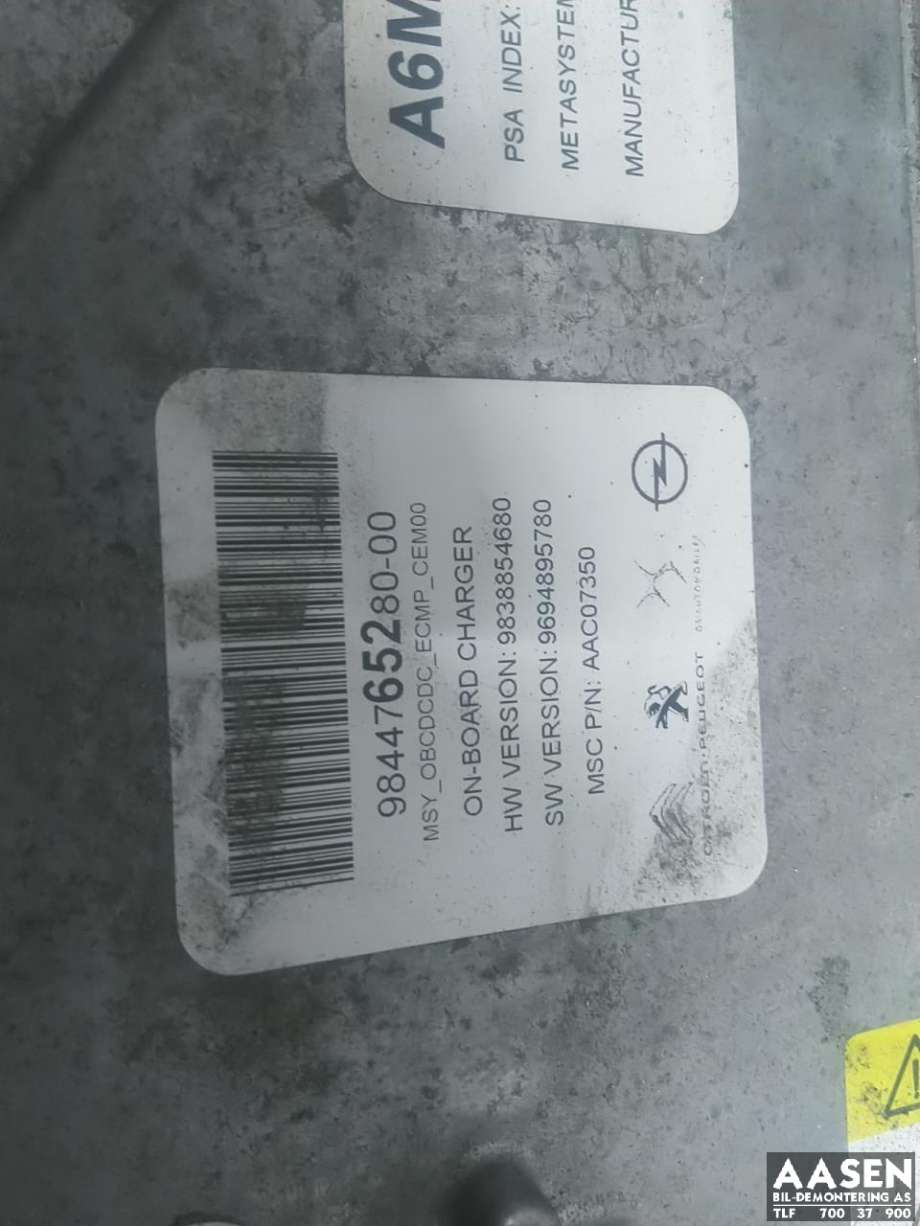 Batterilader (OBC - On Board Charger) til Citroën Berlingo 2019-->> (Type III) (16 758 592 80|)
