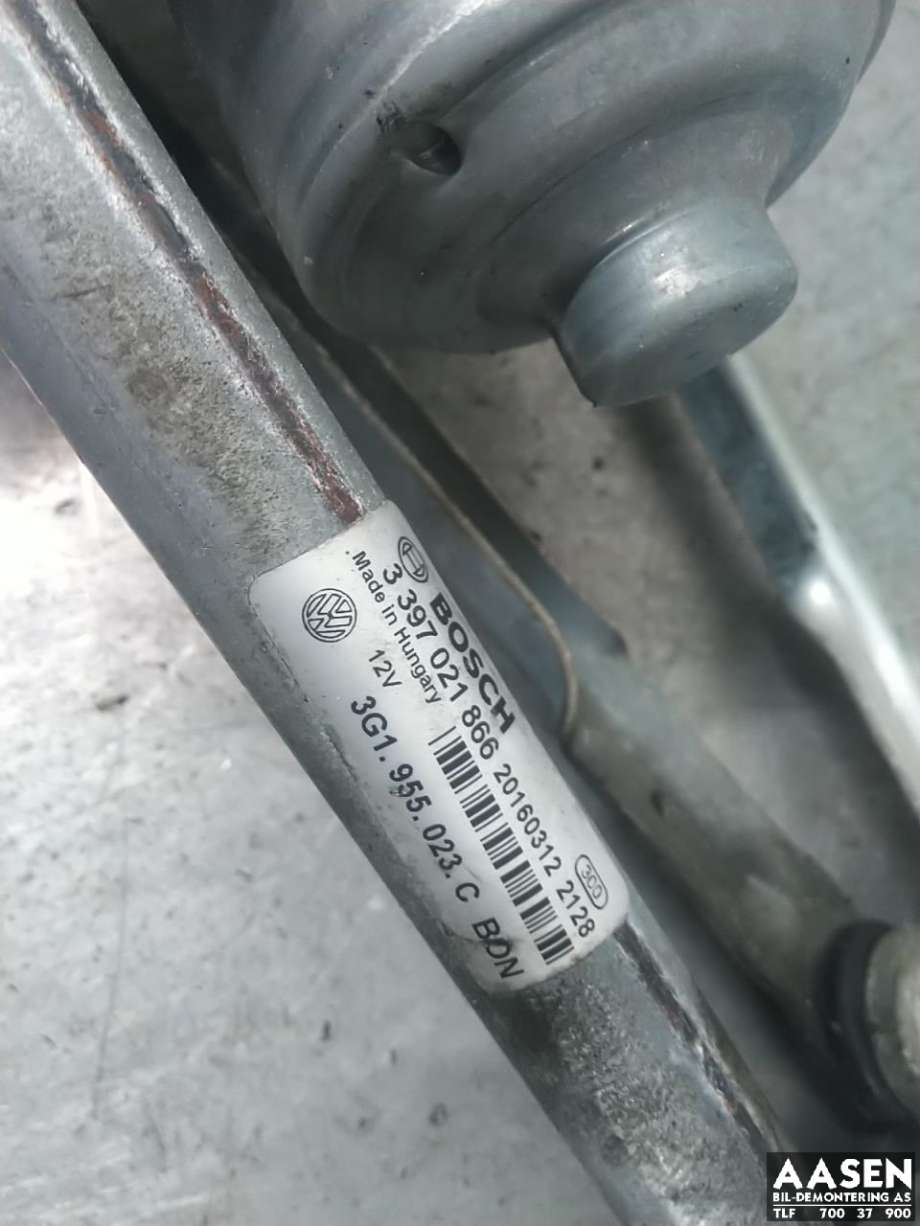 Viskermotor frontrute komplett m/overføring til VW Passat 2015-2019 (Fase 1) (B8) (B8) (3G1 955 023 D|3G1 955 023 L|)