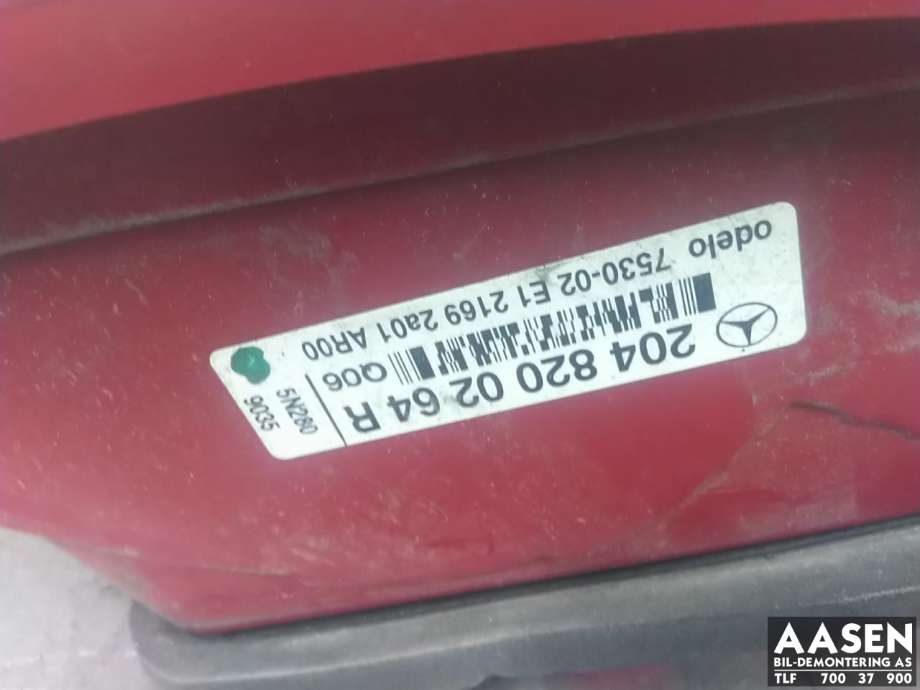 Baklykt høyre til Mercedes C-Klasse 2011-2014 (Fase 2) (W204) (W204) (A 204 820 02 64|A 204 906 84 02|)