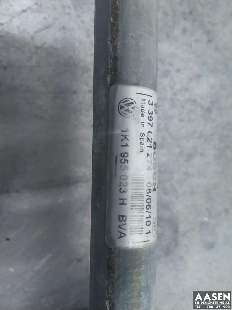 Viskermotor frontrute komplett m/overføring til VW Golf VI 2008-2012  (1K1 955 601 A|1Q1 955 119 B|)
