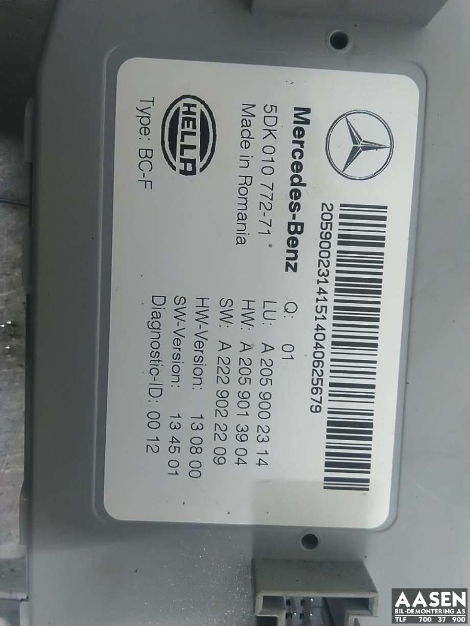 Styreenhet (SAM - Signal Acquisition Module) til Mercedes C-Klasse 2014-2018 (Fase 1) (W205) (W205) (A 205 900 23 14|)