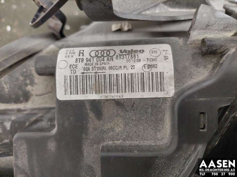 Frontlykt høyre xenon til Audi A5 2007-2016 (Type I) (8T0 941 030 AN|)