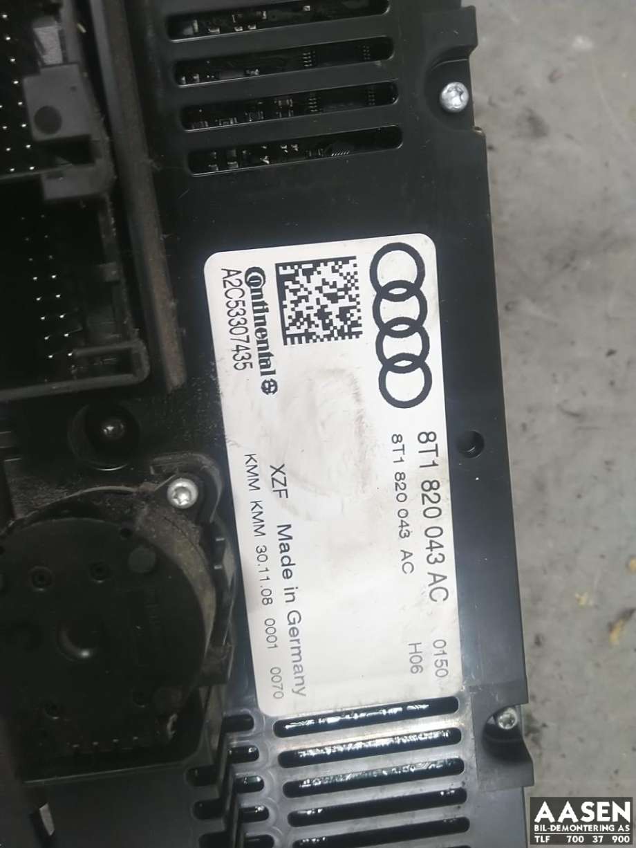 Varmeapparat betjening til Audi A5 2007-2016 (Type I)  (8T1 820 043 AK|)