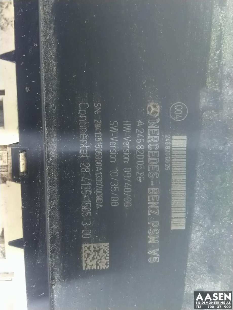Styreenhet sete til Mercedes A-Klasse 2012-2018 (W176) (W176) (A 246 820 05 26|)