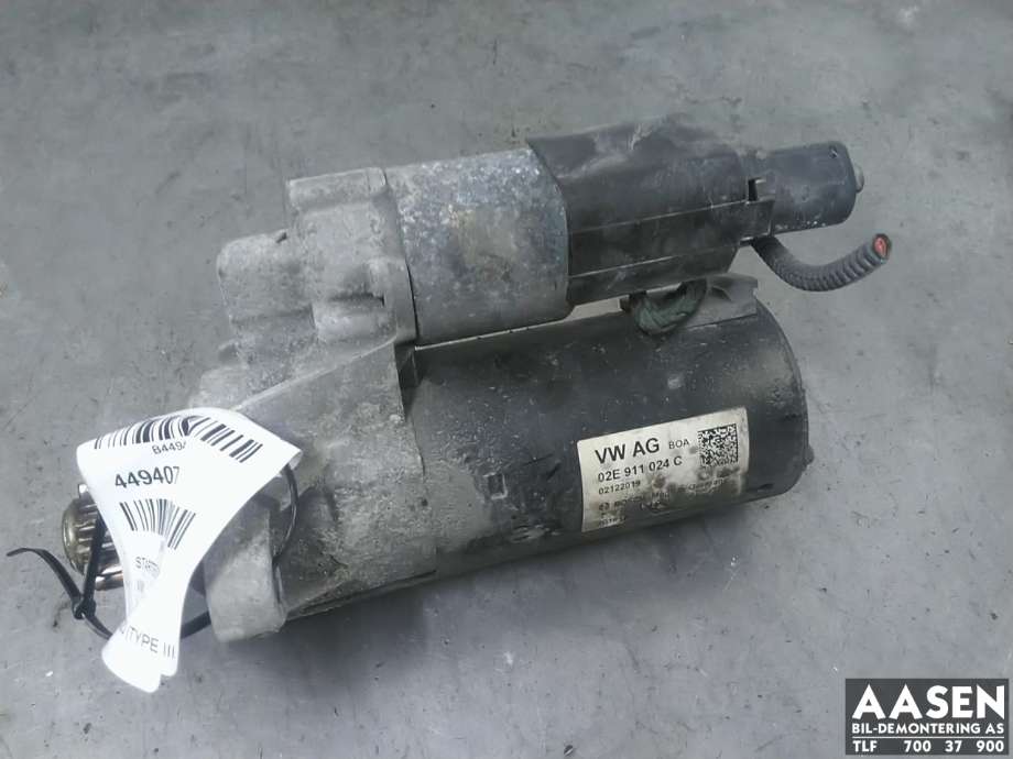 Starter diesel til VW Caddy 2015-2020 (Type III, Fase 3) (02E 911 024 C|02E 911 024 CX|)