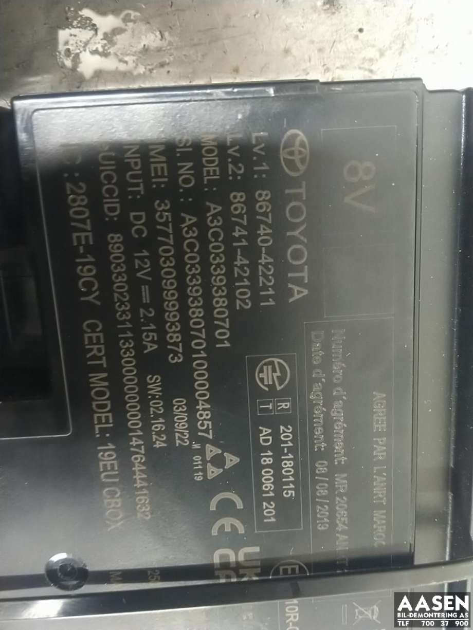 Styreenhet diverse til Toyota RAV4 2019-->> (Type V)  (8674042211|)