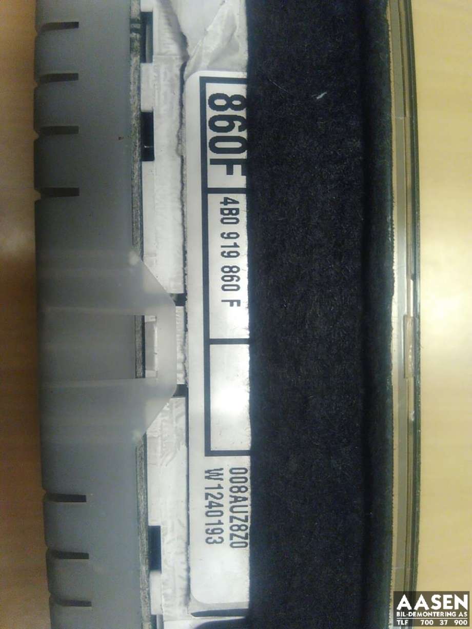 Instrumentpanel til Audi A6 1997-2001 (Type II, Fase 1) (C5) (C5) (4B0 919 860 F|)