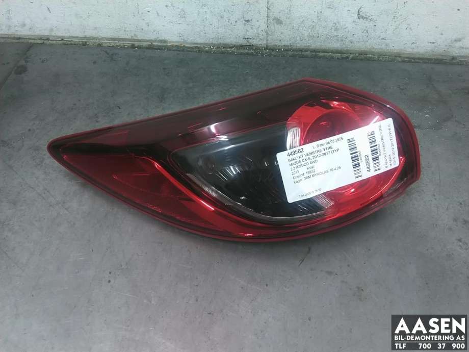 Baklykt venstre ytre til Mazda CX-5 2012-2017 (Type I) (KD5451160D|KD5451160C|)