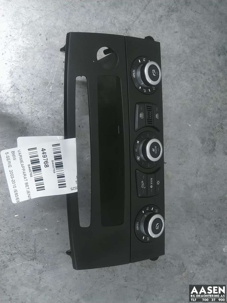 Varmeapparat betjening til BMW 5-Serie, 2003-2010 (E60/E61) (E60/E61) 