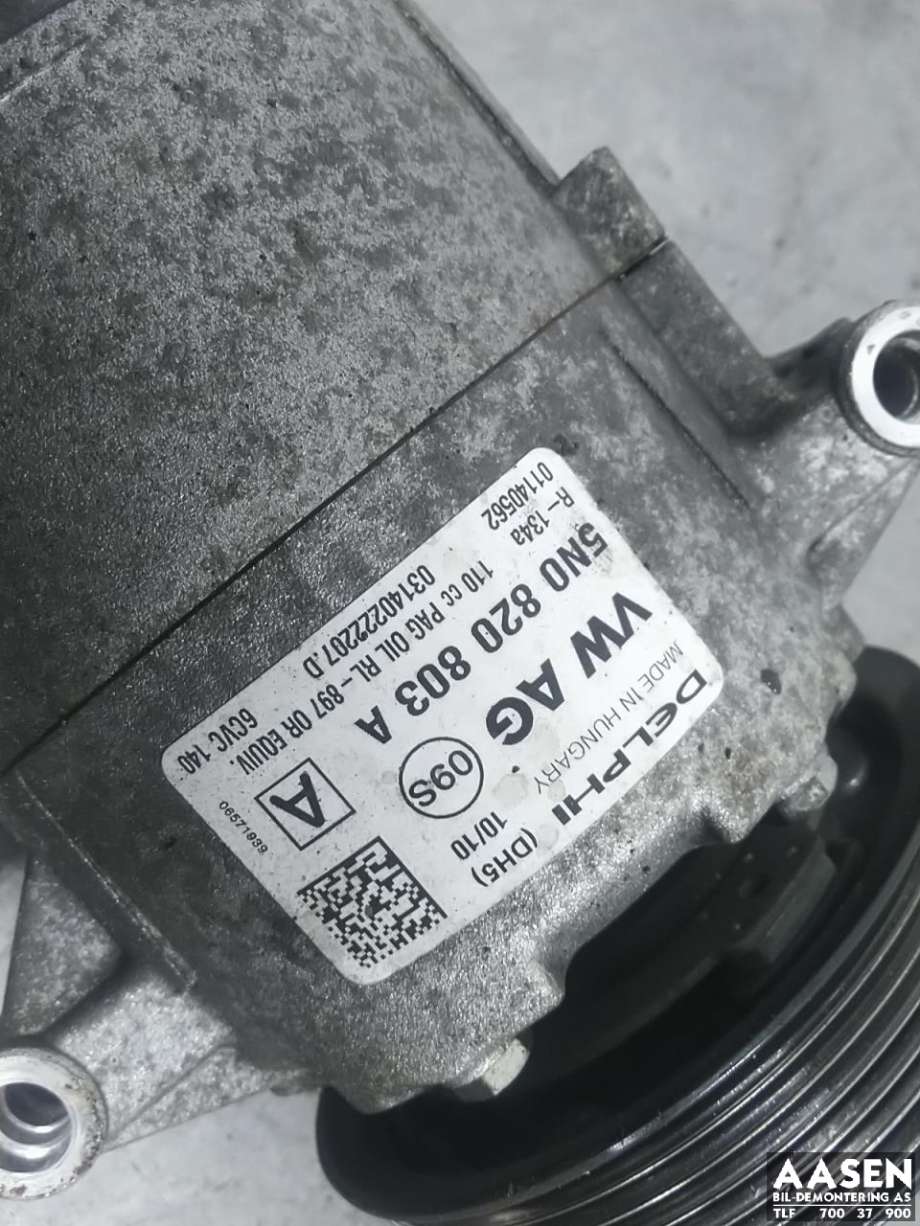 Aircondition kompressor til VW Polo 2009-2014 (Type V, Fase 1)  