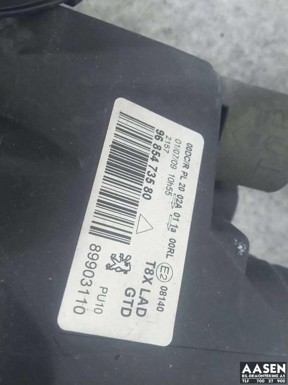 Frontlykt venstre xenon til Peugeot 3008 2009-2016 (Type I)  (6208 P1|)
