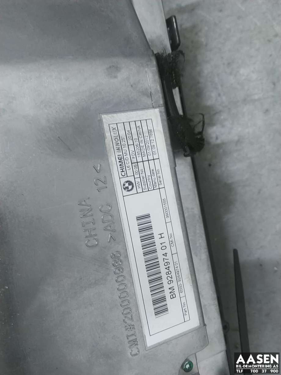 Bilstereo navigasjon skjerm til BMW 5-Serie 2010-2017 (F10/F11) (F10/F11) (65 50 9 284 974|)
