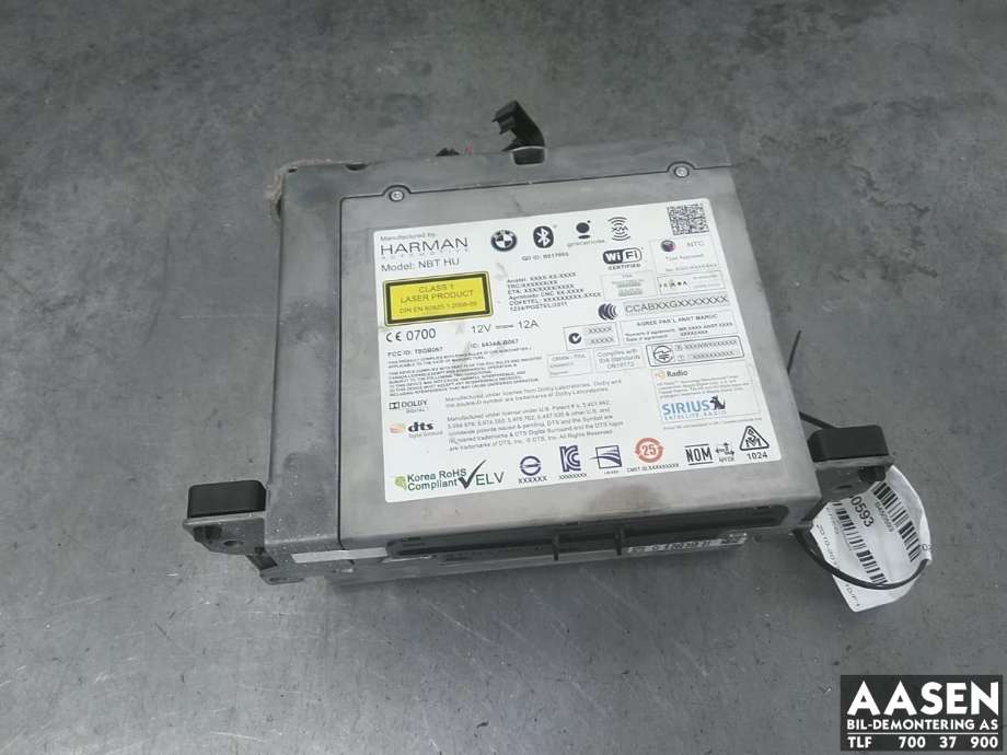 Bilstereo til BMW 5-Serie, 2010-2017 (F10/F11) (F10/F11) (65 12 6 826 785)