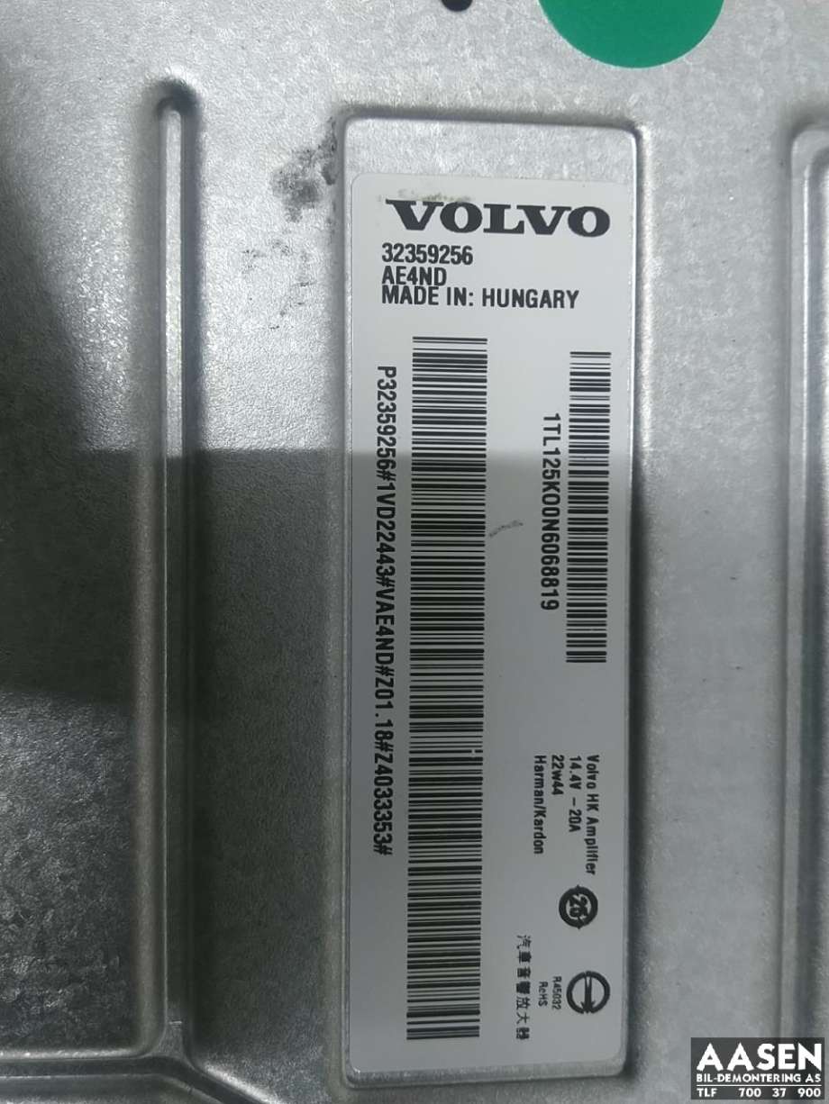 Bilstereo forsterker til Volvo XC40 2018-2024 (32359256|36013039|)