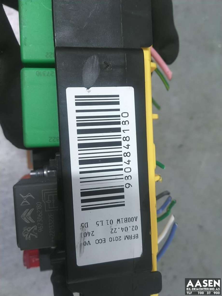 Sikringsboks motorrom til Toyota Proace 2016-->> (Type II)  (98 048 481 80|)