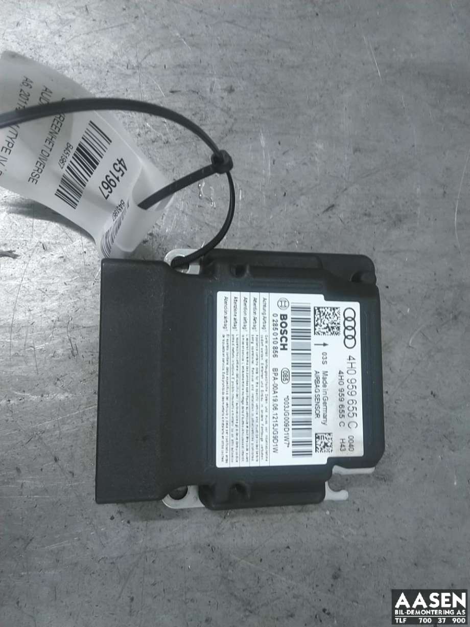 Airbag elektronikk til Audi A6 2011-2014 (Type IV, Fase 1) (C7) (C7) (4H0 959 655 C|)
