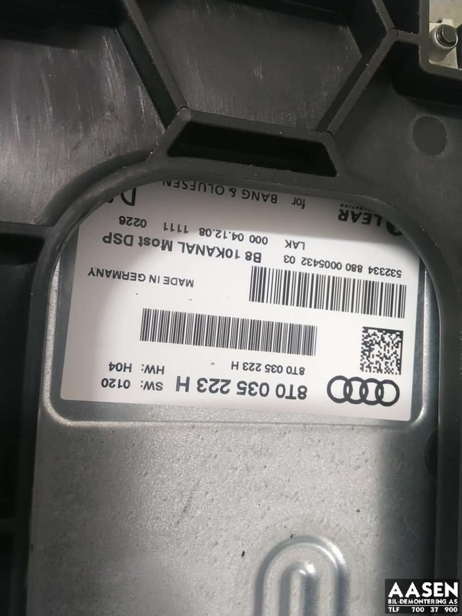 Bilstereo forsterker til Audi A5 2007-2016 (Type I) (8T0 035 223 H|8T0 035 223 AL|)