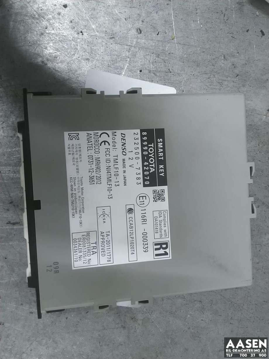 Styreenhet diverse til Toyota RAV4, 2013-2015 (Type IV, Fase 1)