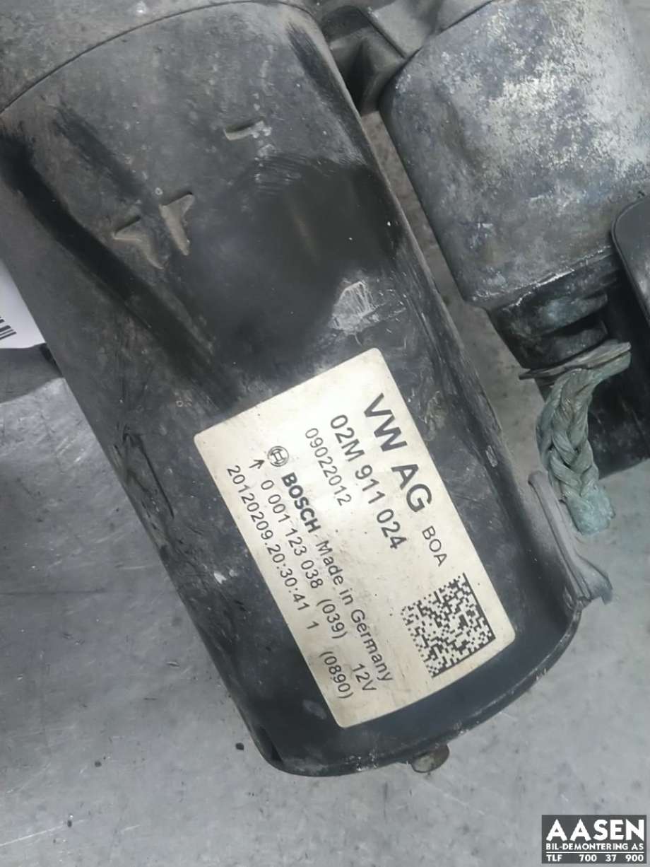 Starter diesel til VW Caddy 2010-2015 (Type III, Fase 2) (02M 911 024 P|02M 911 024 X|)