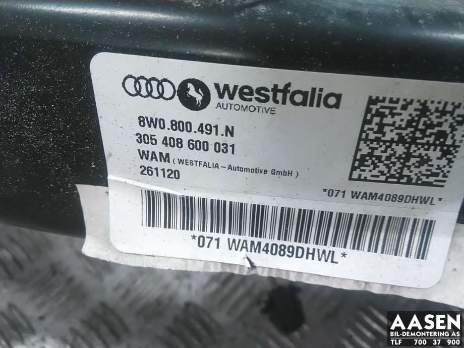 Hengerfeste til Audi A4, Allroad 2016-->> (Type II) (B9) (B9) (8W0 800 491 N|)