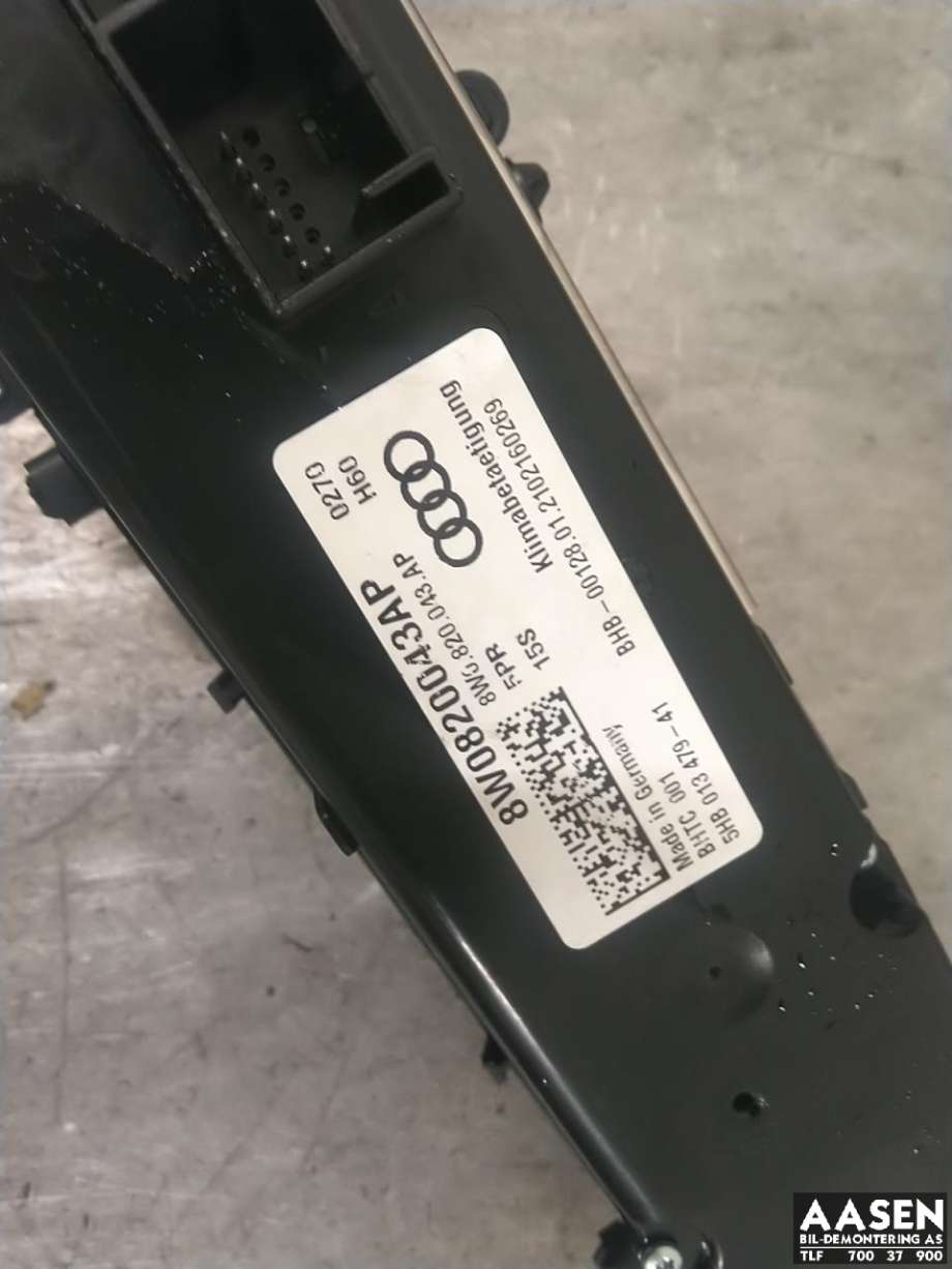 Varmeapparat betjening til Audi A4, Allroad 2016-->> (Type II) (B9) (B9) (8W0 820 043 AP|)