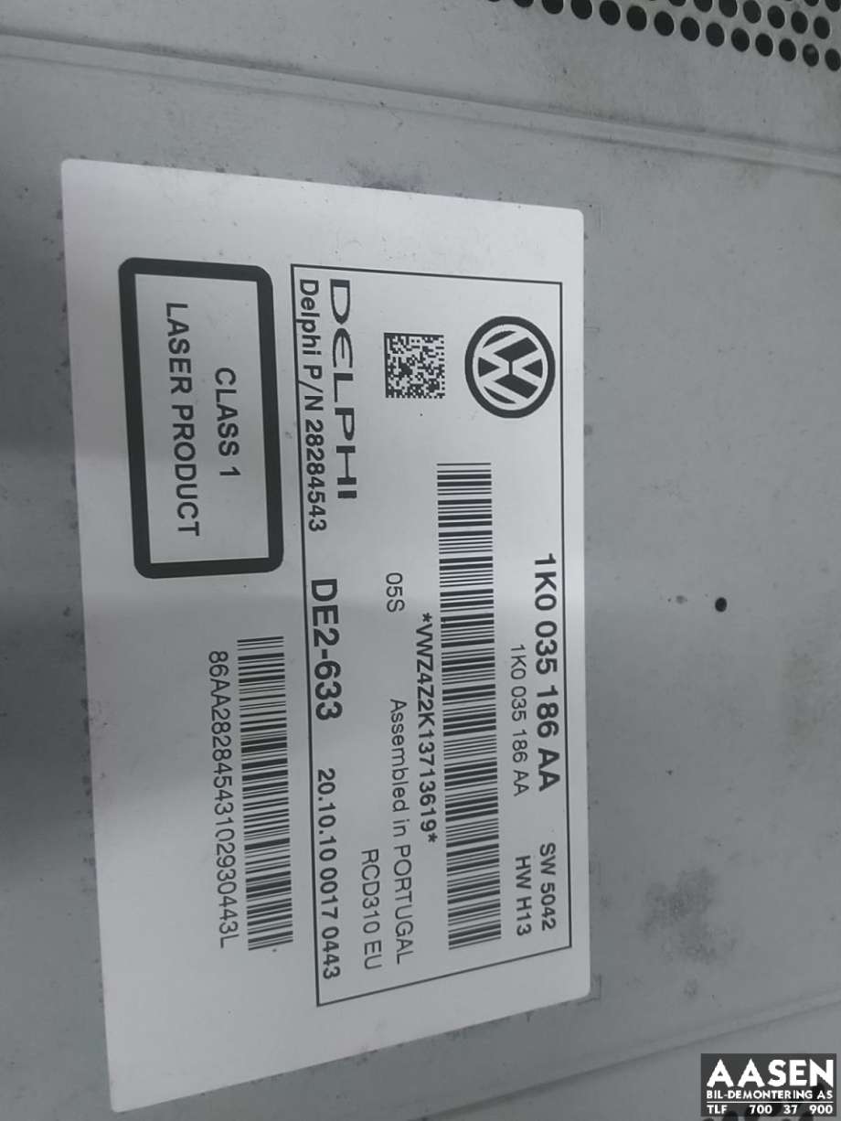 Bilstereo til VW Caddy 2010-2015 (Type III, Fase 2)