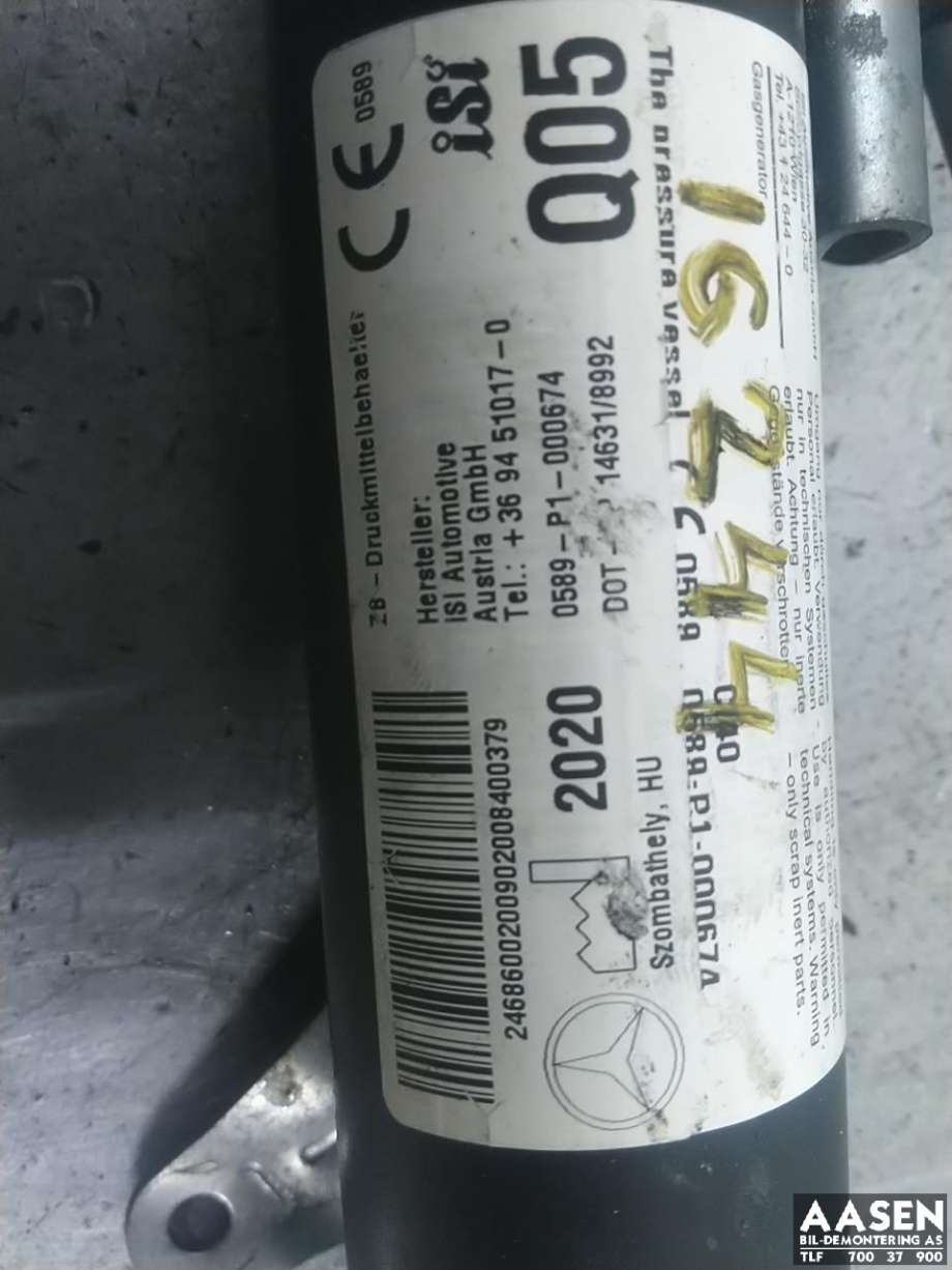 Airbag diverse til Mercedes A-Klasse 2012-2018 (W176) (W176) (A 246 860 02 00|)