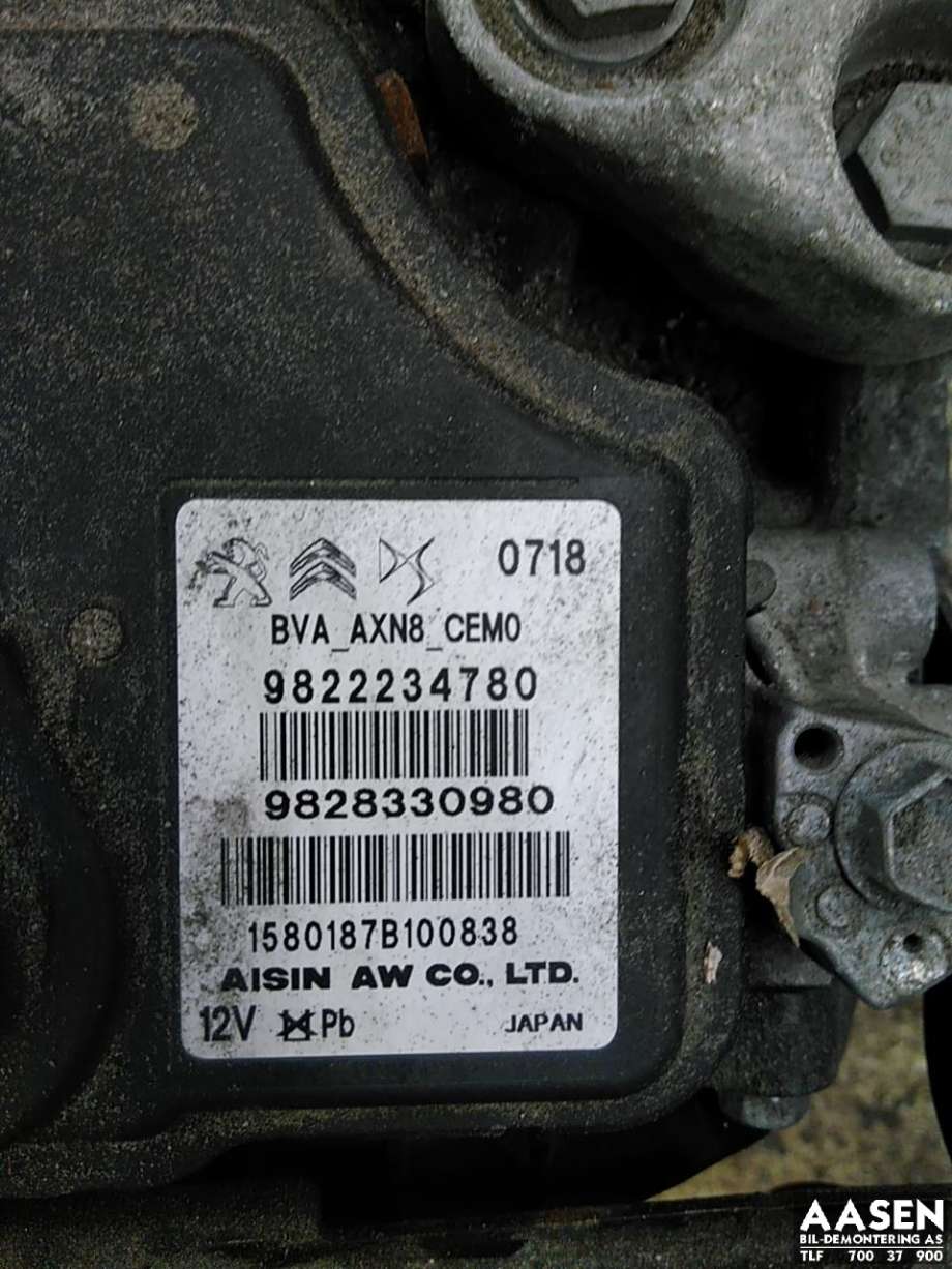 Girkasse automat til Peugeot 5008 2017-->> (Type II)  (98 317 599 80|16 381 912 80|16 373 090 80)