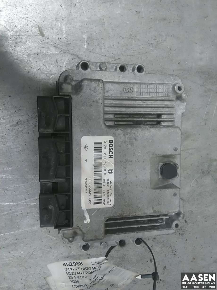 Styreenhet motor til Nissan Primastar, 2001-2006