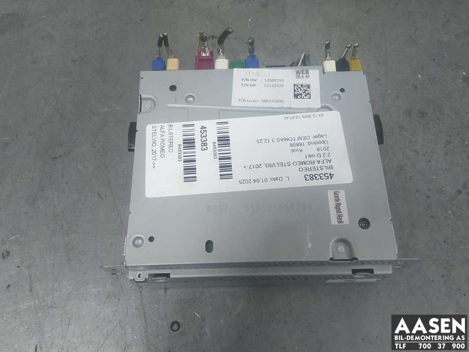 Bilstereo til Alfa Romeo Stelvio 2017-->> (52089799|)