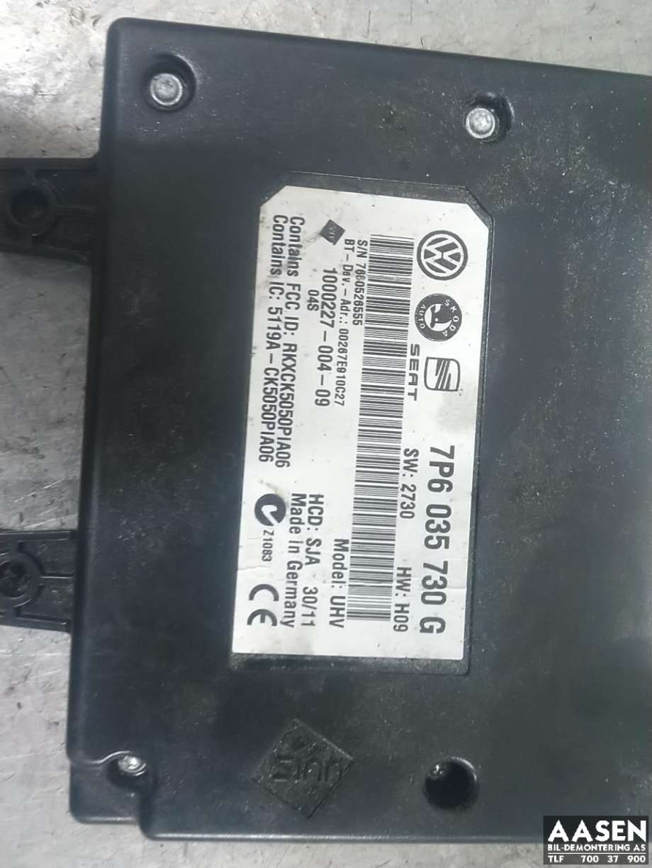 Styreenhet bluetooth til VW Polo 2009-2014 (Type V, Fase 1)  (7P6 035 730 G|)