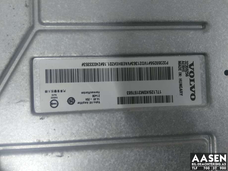 Bilstereo forsterker til Volvo V60 / V60 CC 2018-->> (Type II)  (32359256|36013039|)
