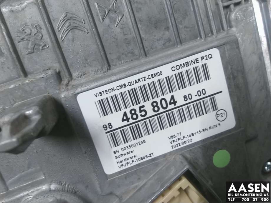 Instrumentpanel til Peugeot e-2008 2019-->>  