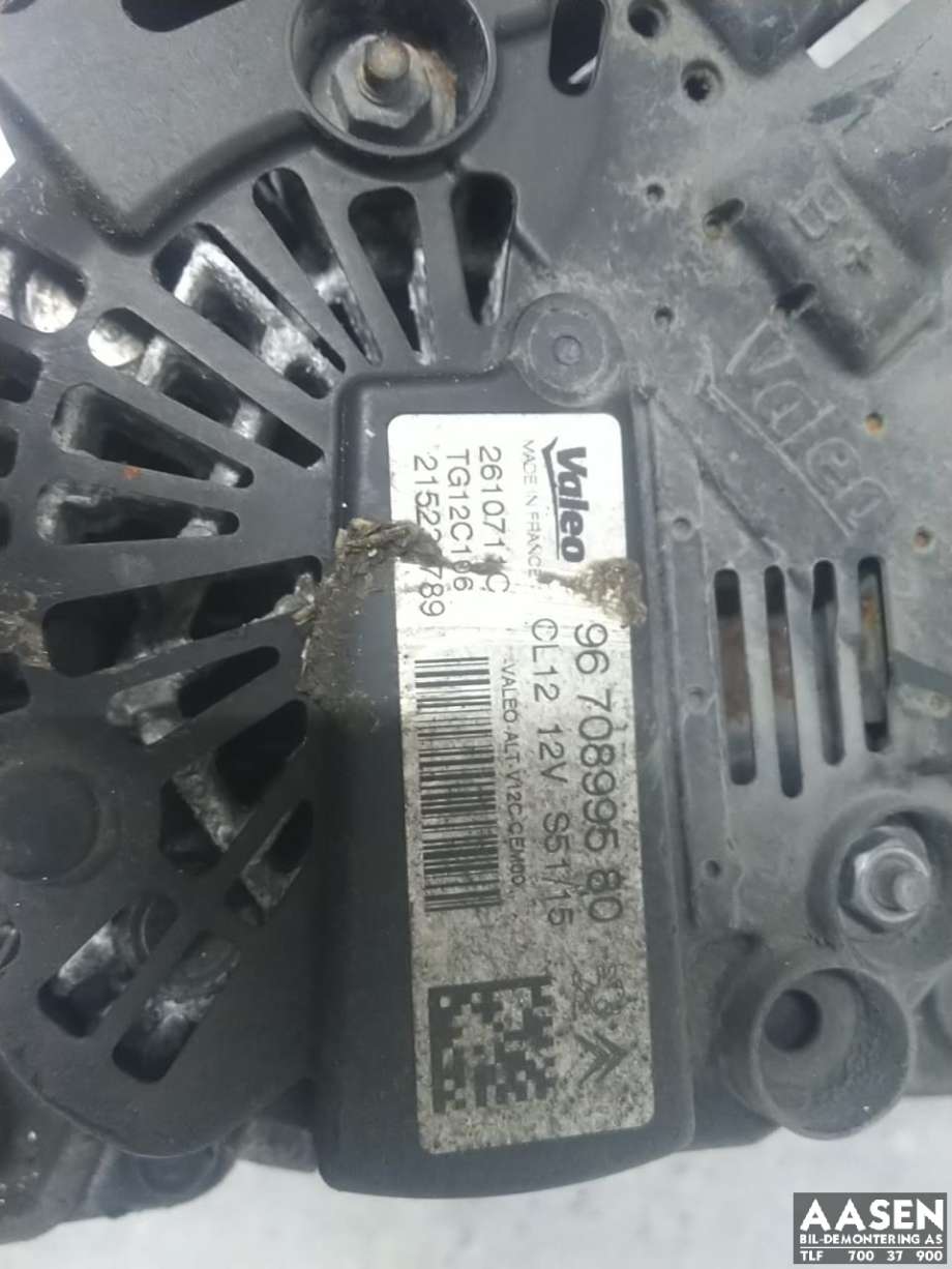 Dynamo til Peugeot 308 2013-2021 (Type II)  (96 708 995 80|98 186 779 80|16 080 645 80)