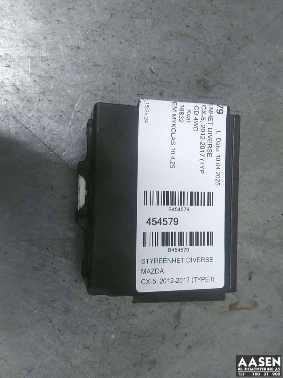 Styreenhet diverse til Mazda CX-5 2012-2017 (Type I)