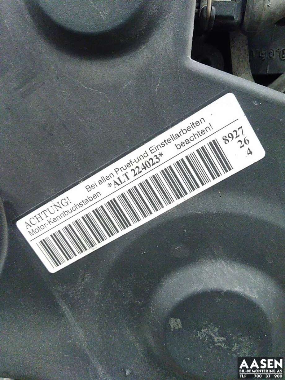 Motor bensin til Audi A4 2004-2008 (Type III) (B7) (B7) (ALT|06B 100 103 LX|06B 103 351 J|06B 103 265 FX)