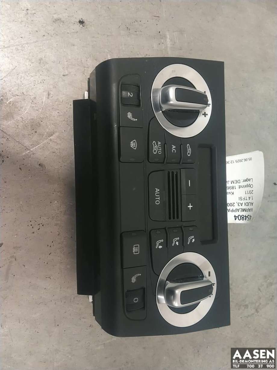 Varmeapparat betjening til Audi A3 2009-2012 (Type II, Fase 2) (8P0 820 043 BN|)