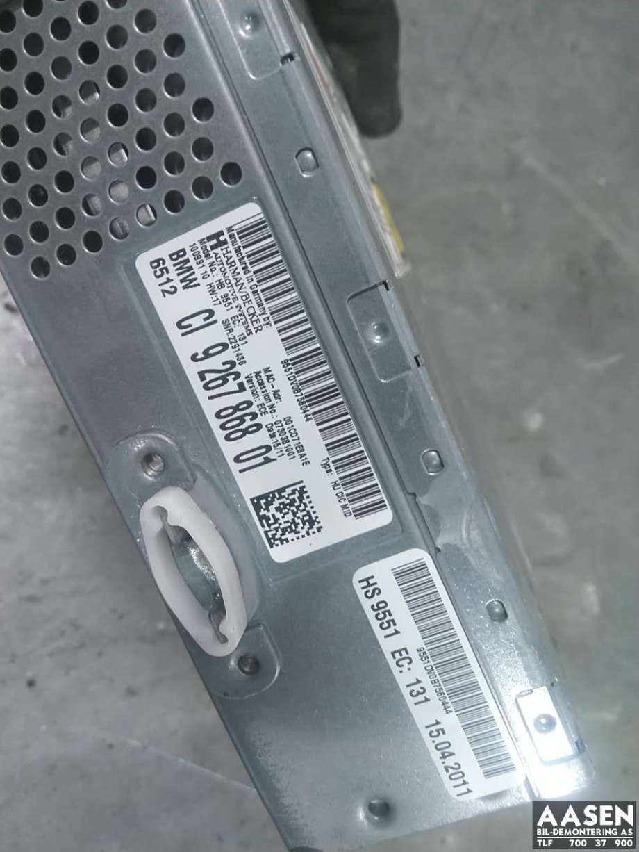 Bilstereo til BMW 5-Serie 2010-2017 (F10/F11) (F10/F11) (65 12 9 273 863|)