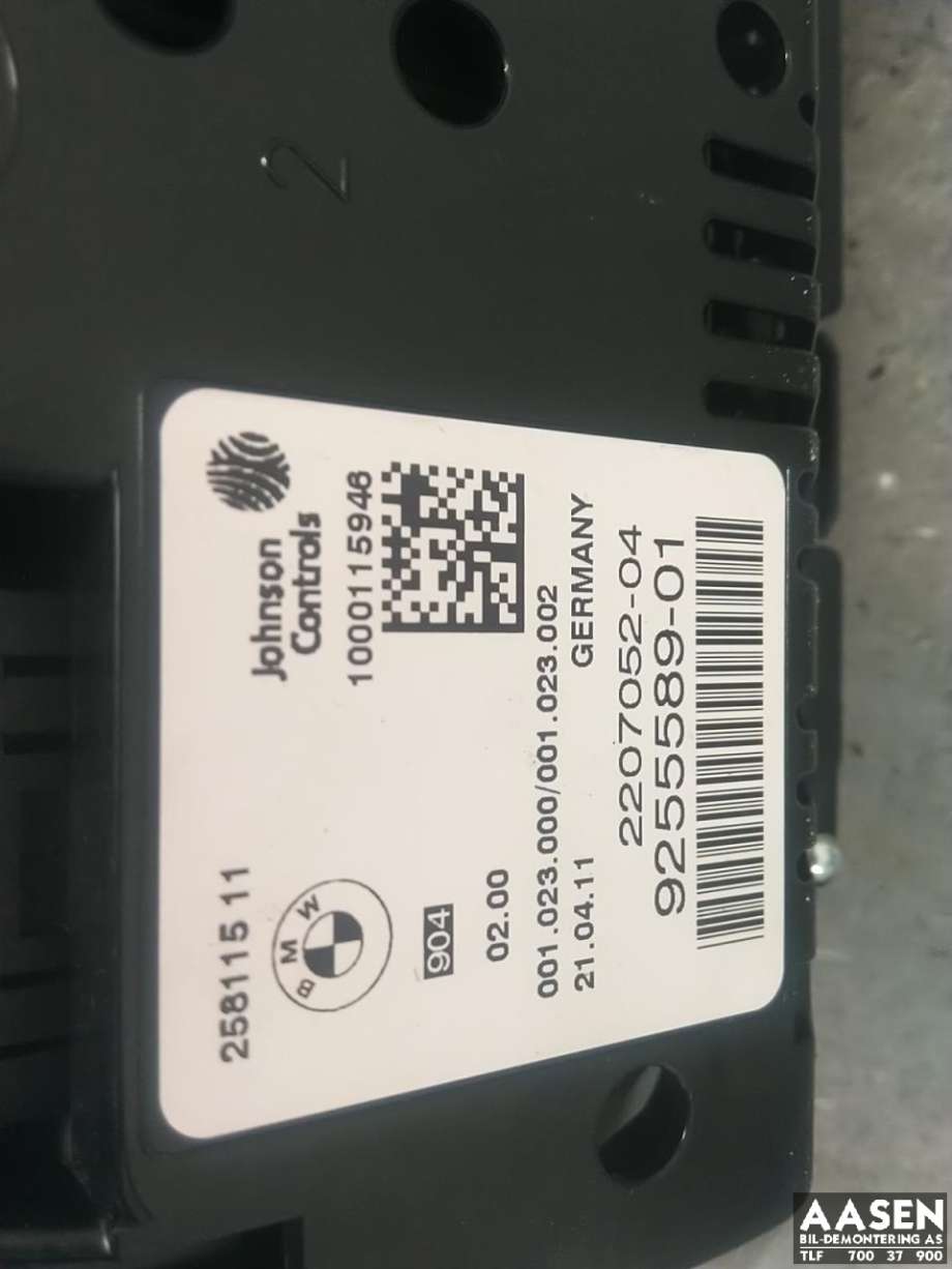Instrumentpanel til BMW 5-Serie 2010-2017 (F10/F11) (F10/F11) (62 10 9 358 981|62 10 9 358 983|)