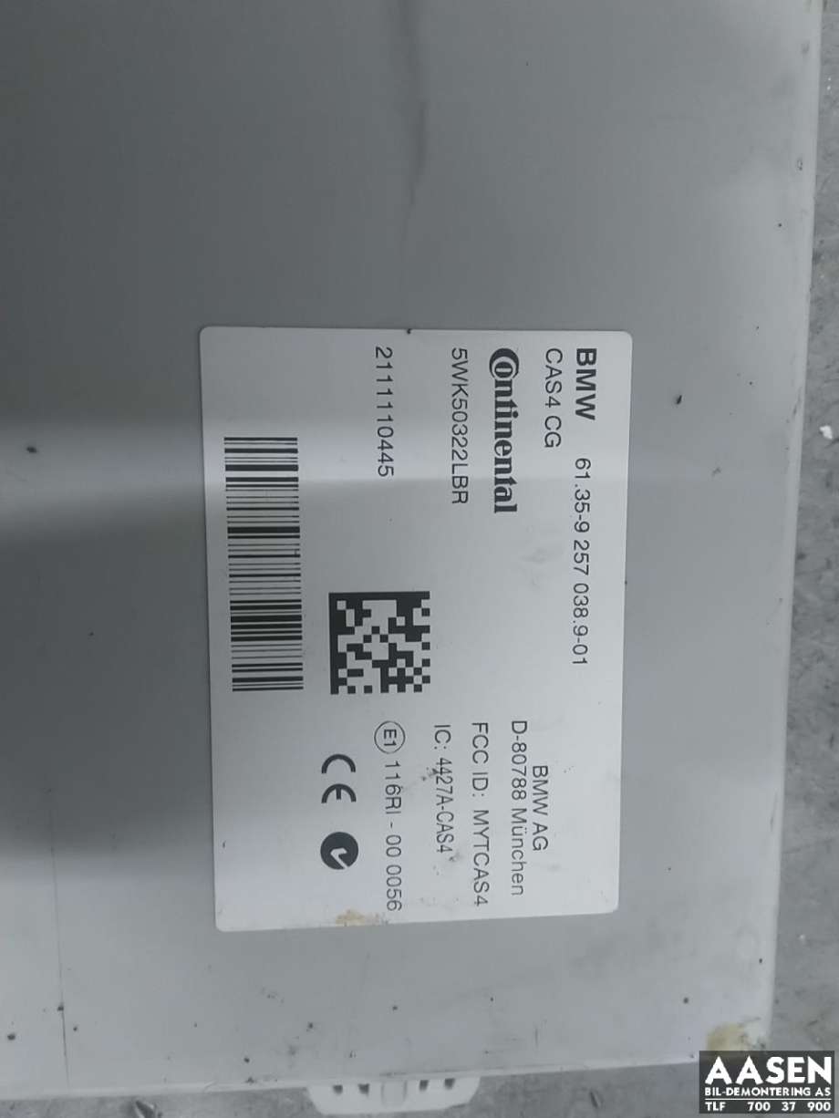 Styreenhet diverse til BMW 5-Serie 2010-2017 (F10/F11) (F10/F11) (61 35 6 809 374|61.35-9 257 038.9-01|)